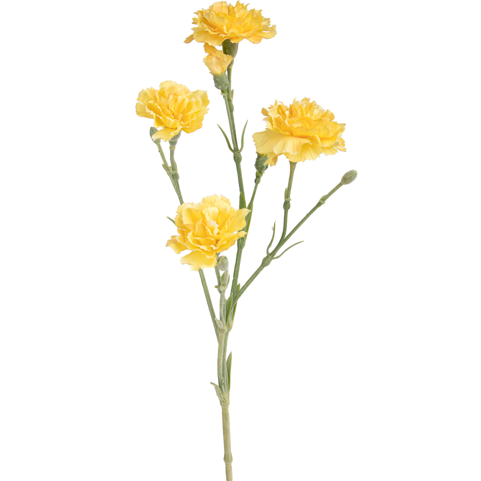 Fiore Di Garofanello. Altezza 62 Cm - Pezzi 12 - 18X62X16cm - Colore: Giallo - Bianchi Dino - Fiori Artificiali