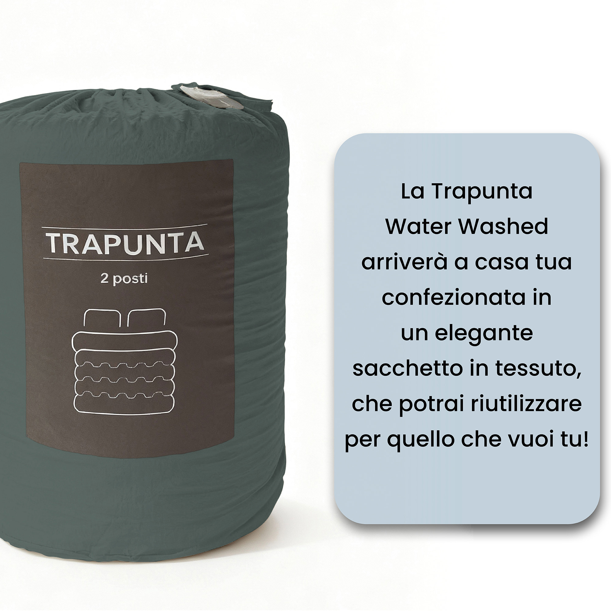 TRAPUNTA INVERNALE WATERWASHED MATRIMONIALE Made in Italy