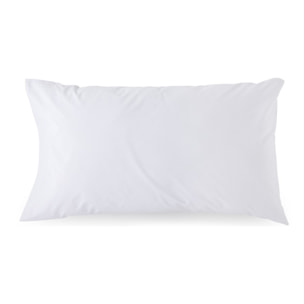 Taie d'oreiller Blanc 100% coton 79 cm/2