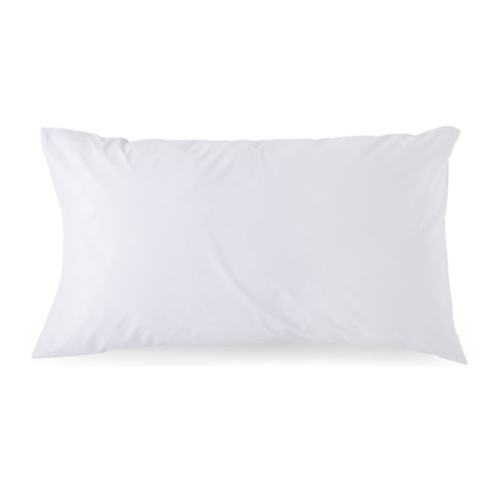 Taie d'oreiller Blanc 100% coton 79 cm/2