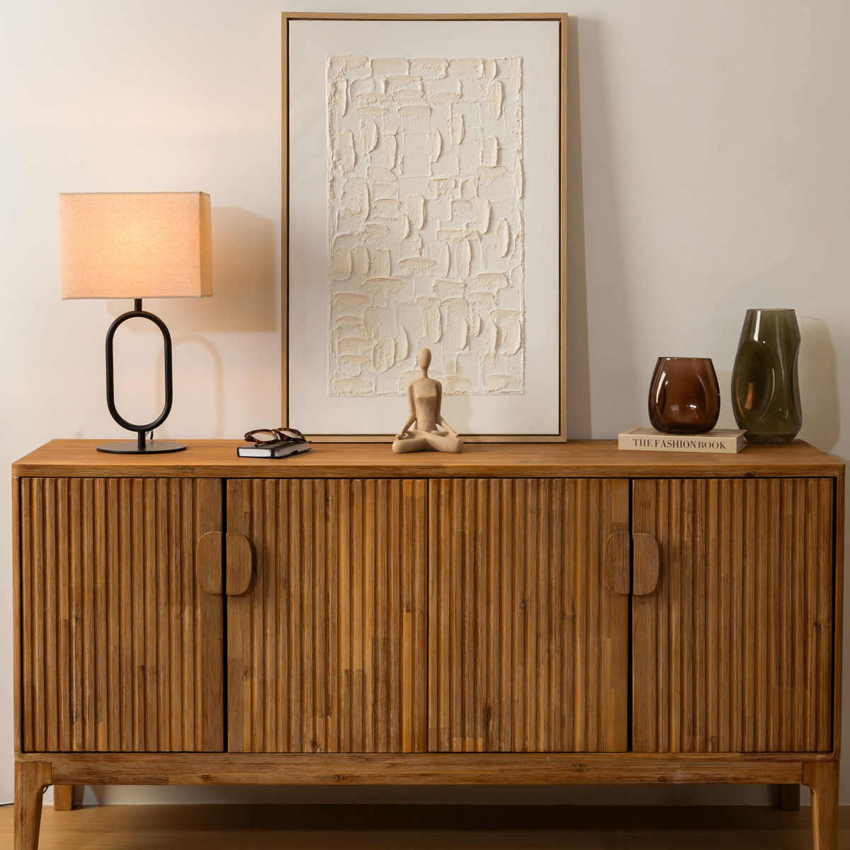 Déco murale 3D Talima blanc 60x90cm