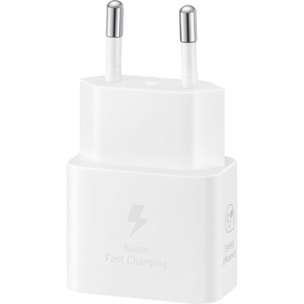 Chargeur USB C SAMSUNG Ultra rapide 25W USB-C Blanc