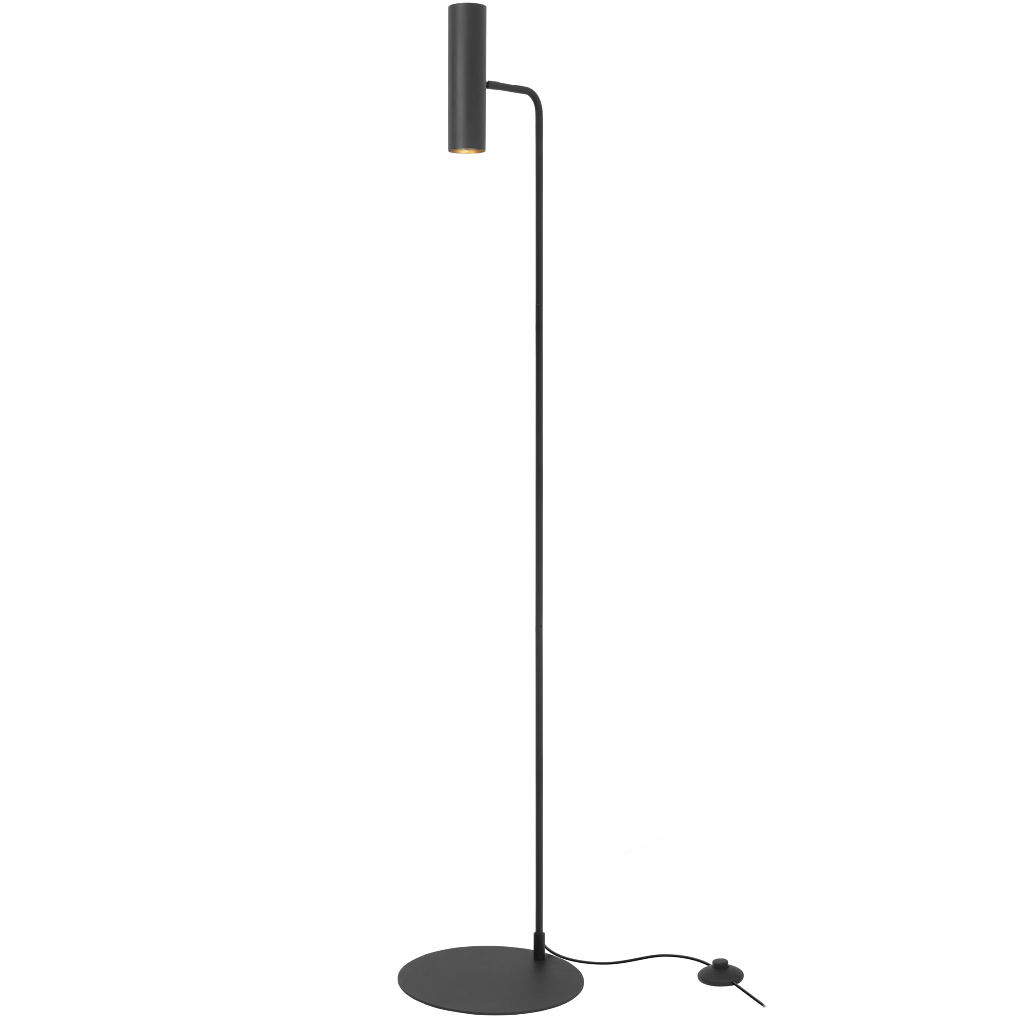 Forlight Meds - Lámpara de Mesa de Metal Minimalista de Color Negro para Bombilla GU10 con Cabezal Orientable para Escritorio