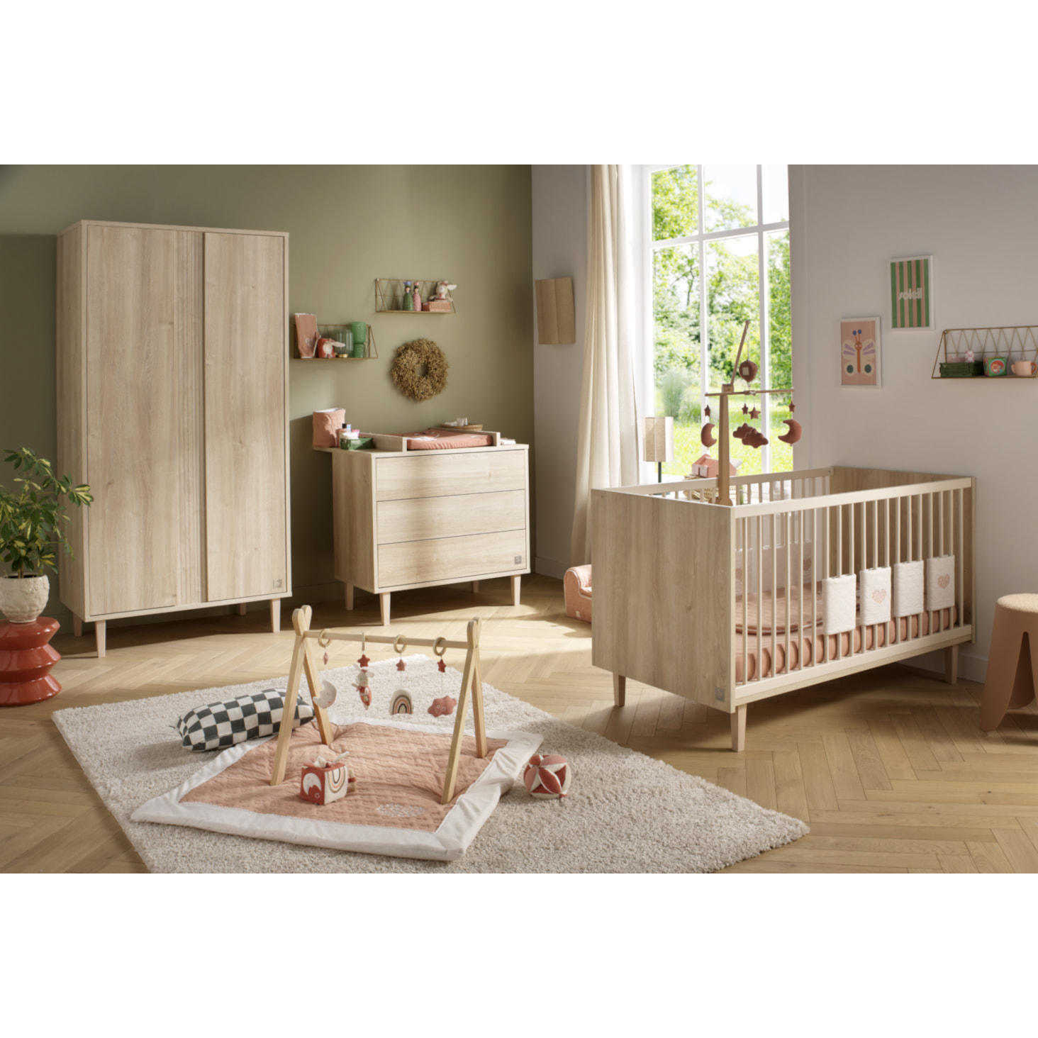 Lit évolutif 140x70 - Little Big bed sur pieds bois