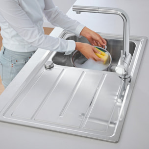 Mitigeur monocommande Evier Minta avec douchette extractible