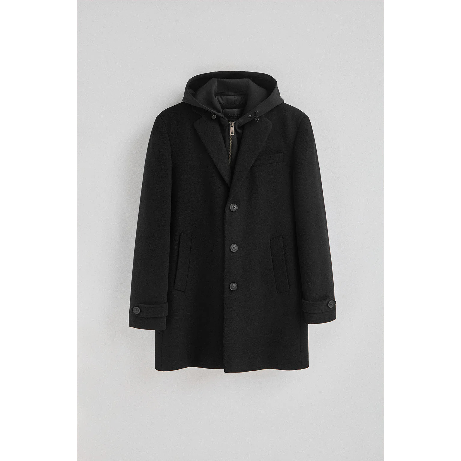 Abrigo Clement negro con logo Polo Club