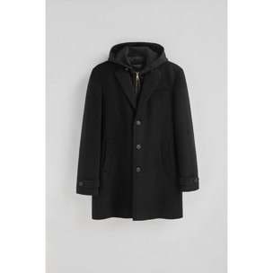 Abrigo Clement negro con logo Polo Club