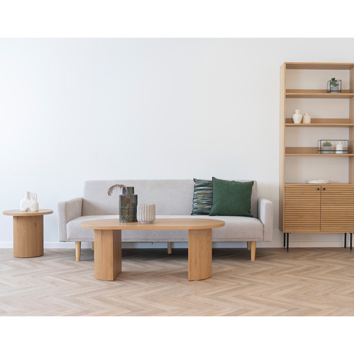 Oliva - table basse - effet bois - 120 cm - Bois