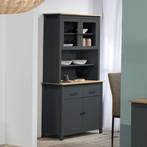 Vaisselier 4 portes 2 tiroirs en bois massif - IDA