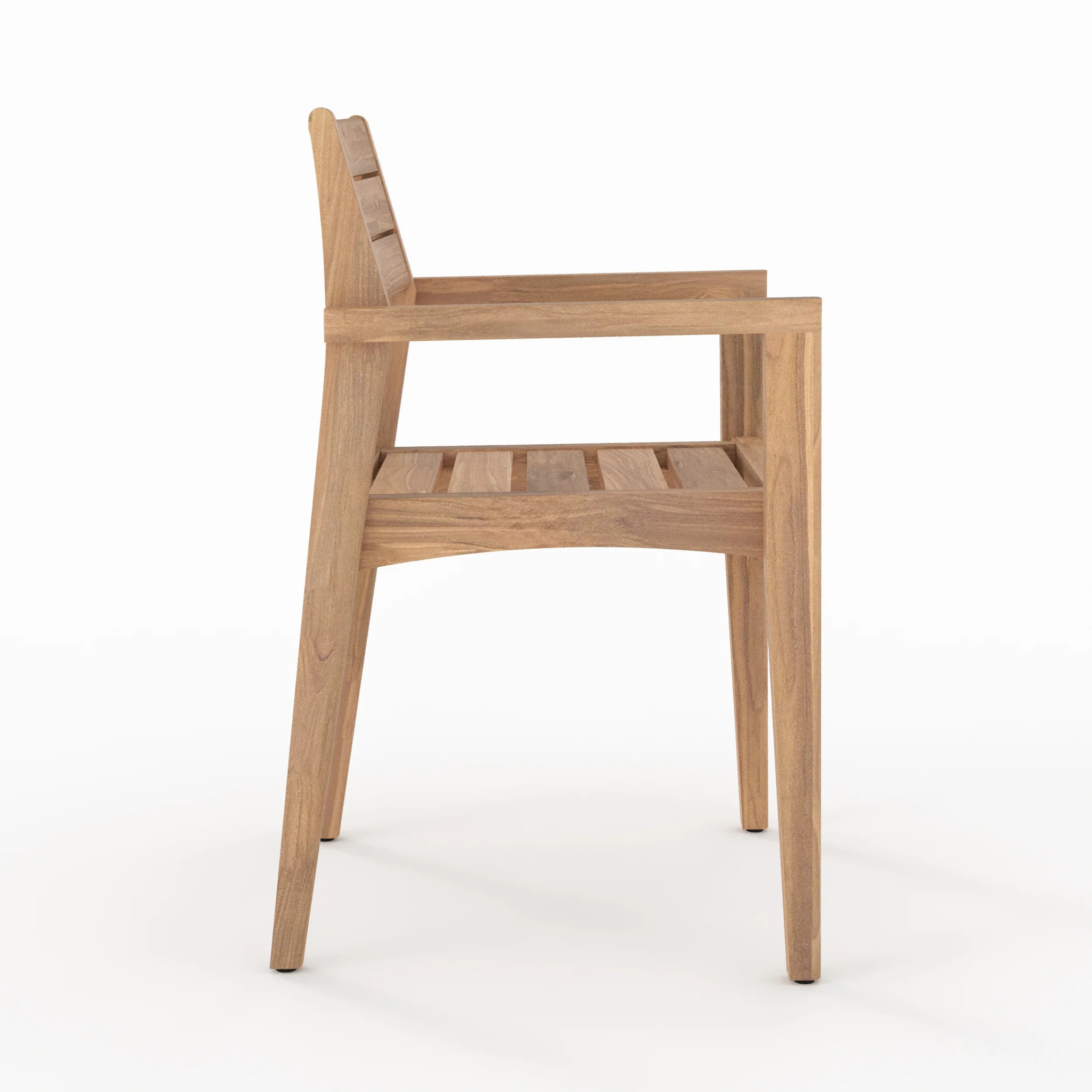 Lot de 2 chaises de jardin en bois de teck recyclé - Yogy