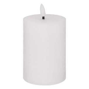 Bougie ronde LED Molia 7x13cm blanc