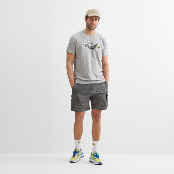 Camiseta regular MUNICH lifestyle de algodón orgánico-viscosa gris