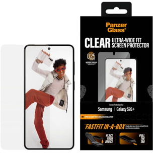 Protège écran PANZERGLASS Samsung Galaxy S26 Plus pose facile