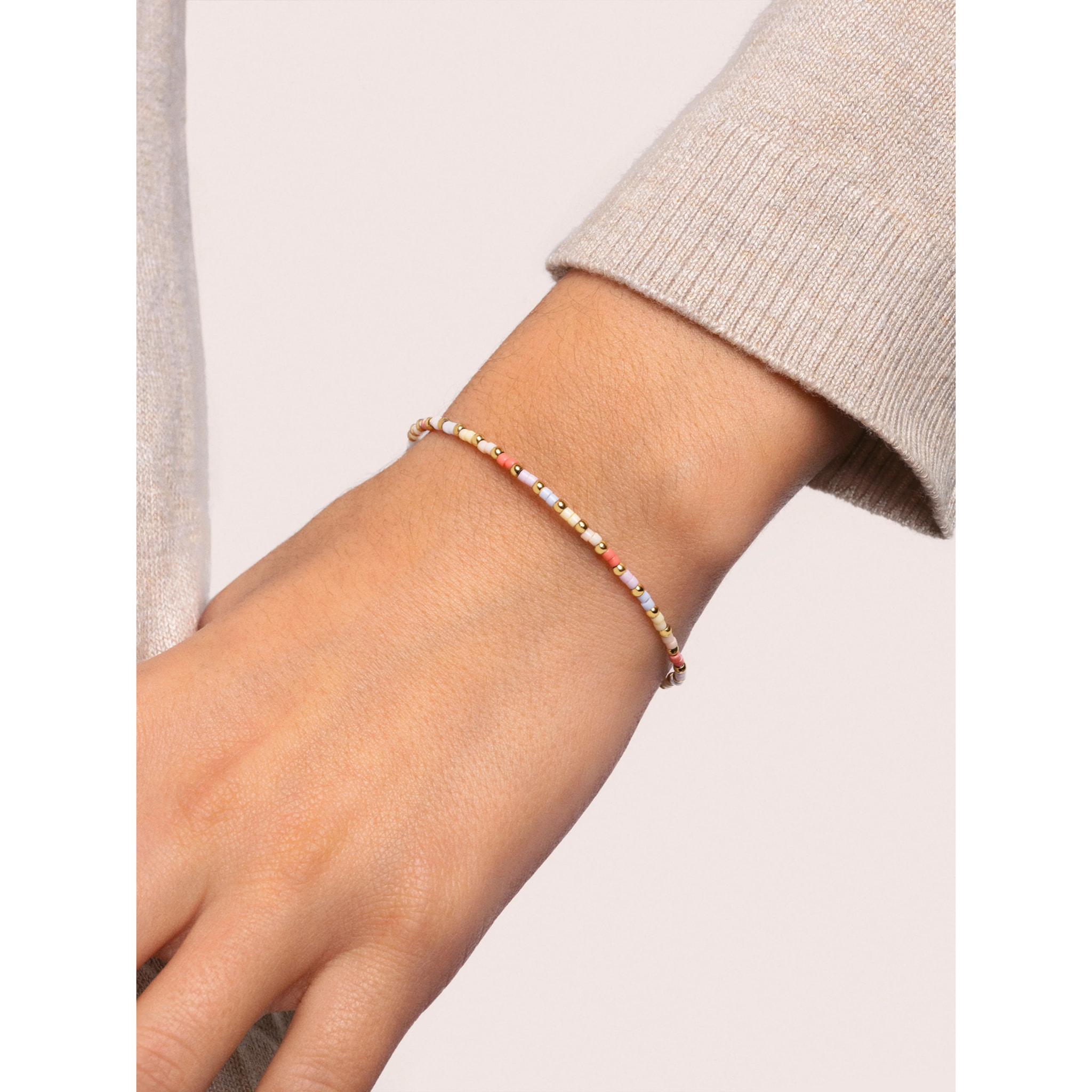 Pulsera Floral Colors Acero Baño Oro