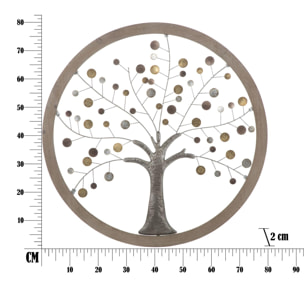 PANNELLO DA MURO ALBERO DELLA VITA MIRROR NEW CHARME1921 MULTICOLORE