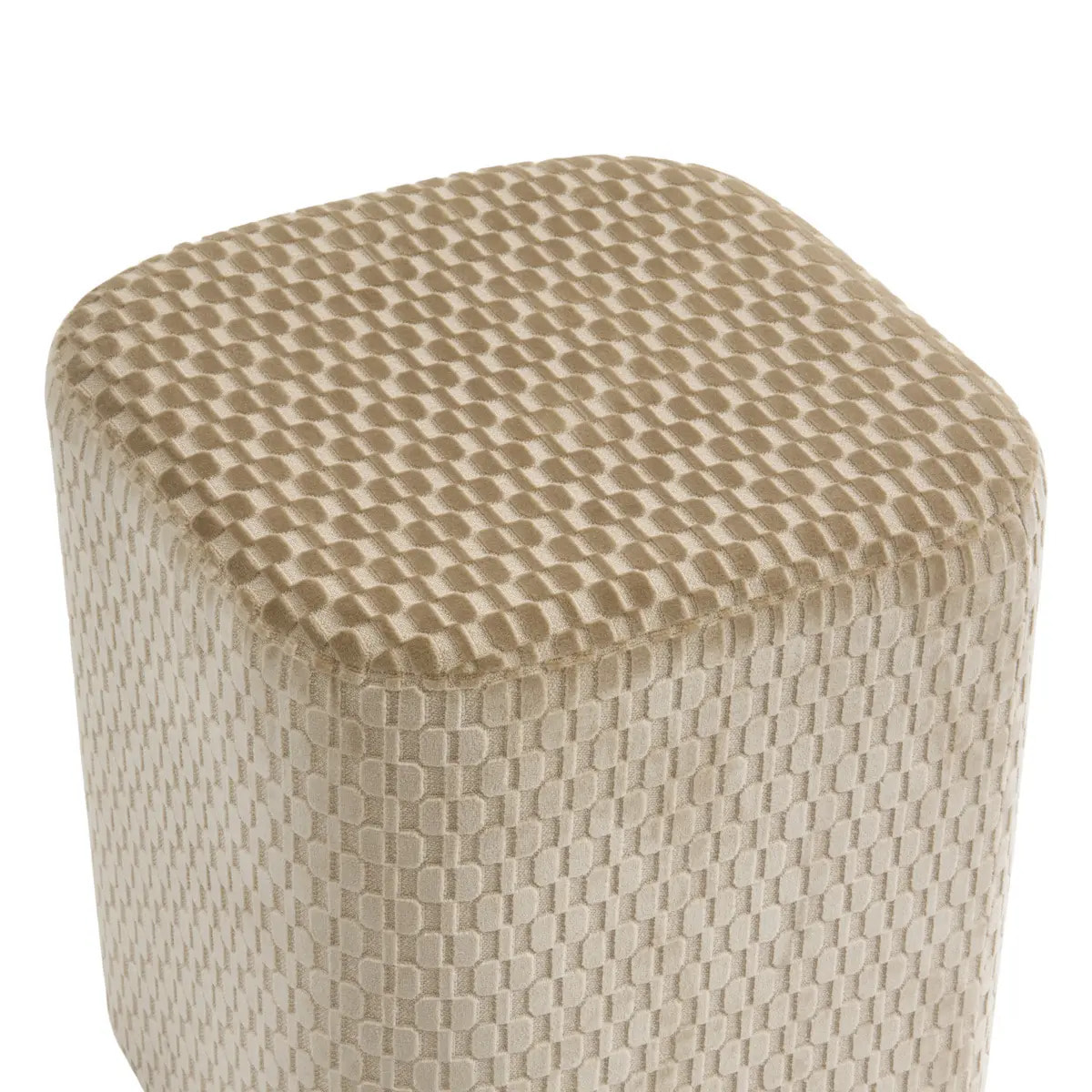Pouf Selia carré 35x35cm ivoire