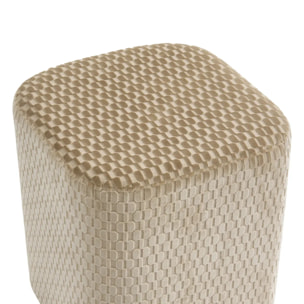 Pouf Selia carré 35x35cm ivoire