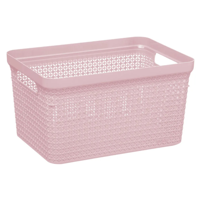 Panier en plastique 5L - Rose Scandi