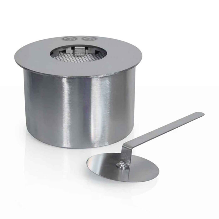 Bruciatore a bioetanolo per camino 2 L, in acciaio inox Ø20 cm