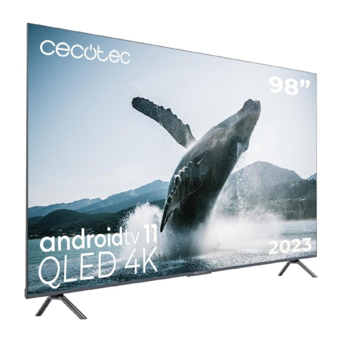 Cecotec Téléviseur QLED 98'' Smart TV Série V3+ VQU30098+S, 4K UHD, Android TV 11