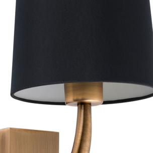 REM Lampe applique vieil or/noire