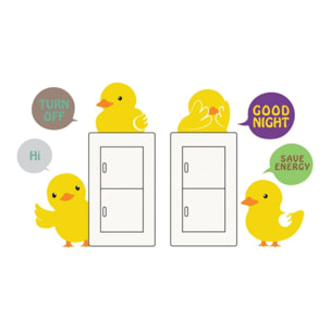 Stickers Muraux décoration adhésifs Prises Poussins