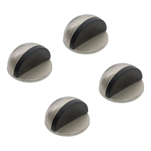 Lot de 4 stops-porte adhésifs argent