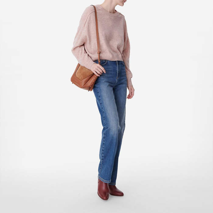 Bolso Lou - 100% cuero - marrón - L: 19 cm - l: 11 cm - H: 20 cm