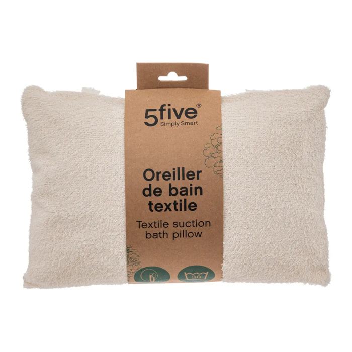 Oreiller de bain coton fixation ventouse