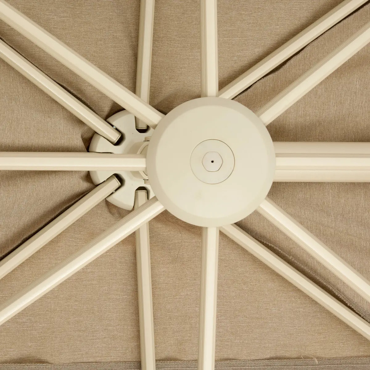 Parasol déporté rectangulaire inclinable Melhia 4x3m argile