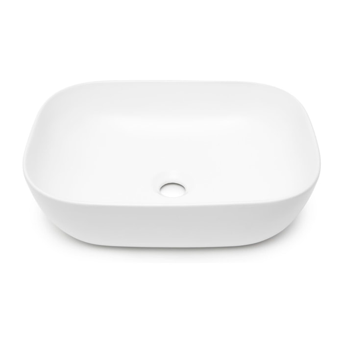 Vasque à poser 45,5 x 32,5 cm - blanc mat - sans trop-plein - SAT Infinitio