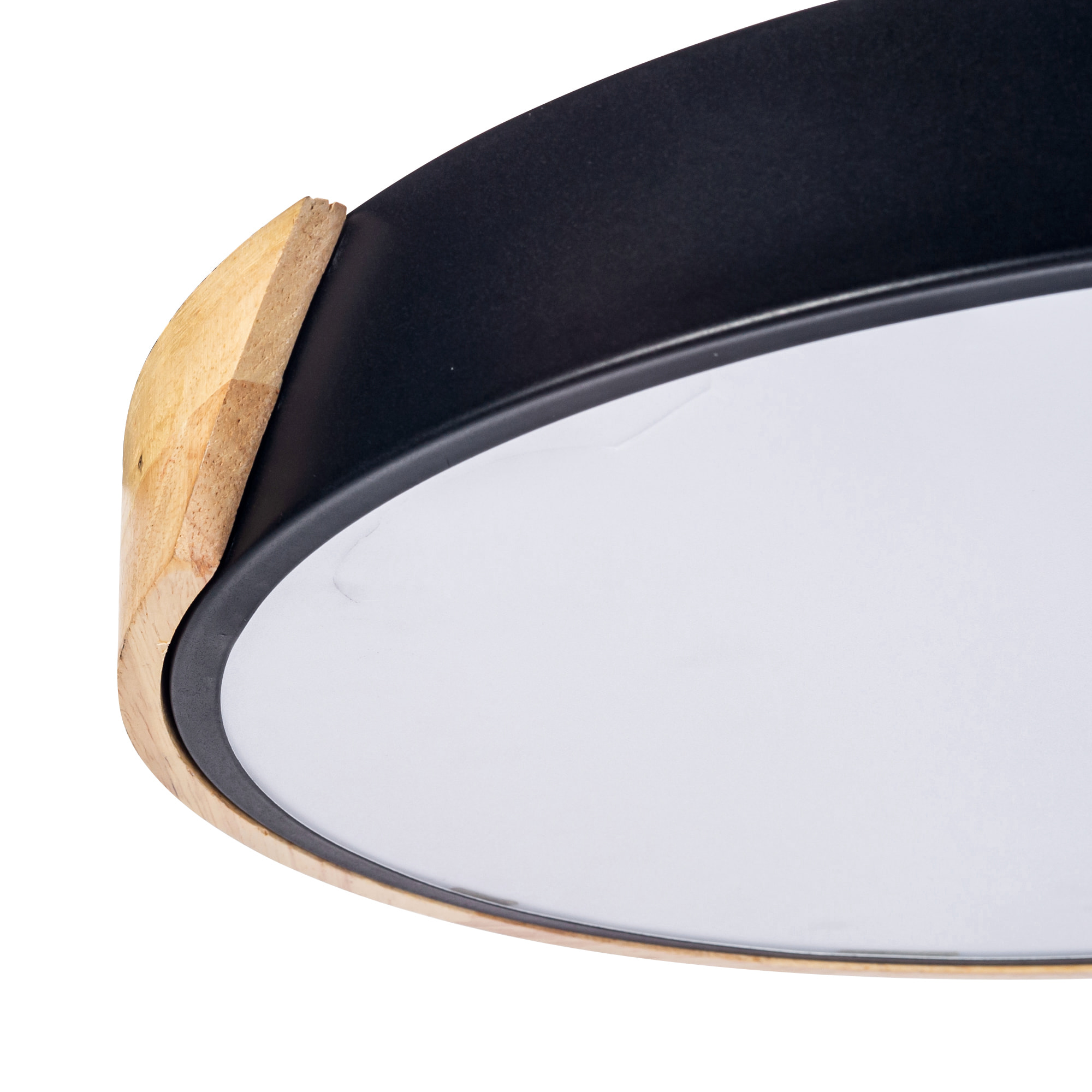 FORLIGHT Plafón de techo Pinta de Aluminio y Madera IP20 19W LED 4000K 40cm