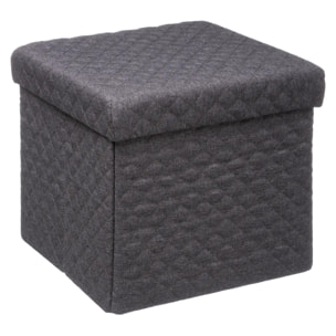 Pouf pliable 31x31cm "Mix N' Modul" gris anthracite