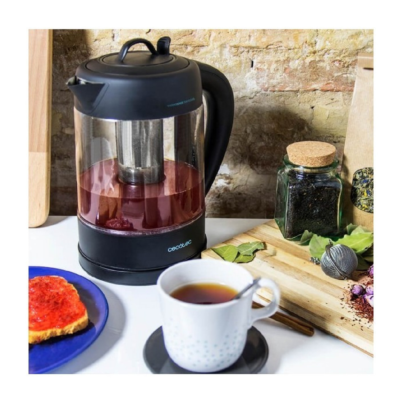 Cecotec Bouilloire ThermoSense 390 Clear