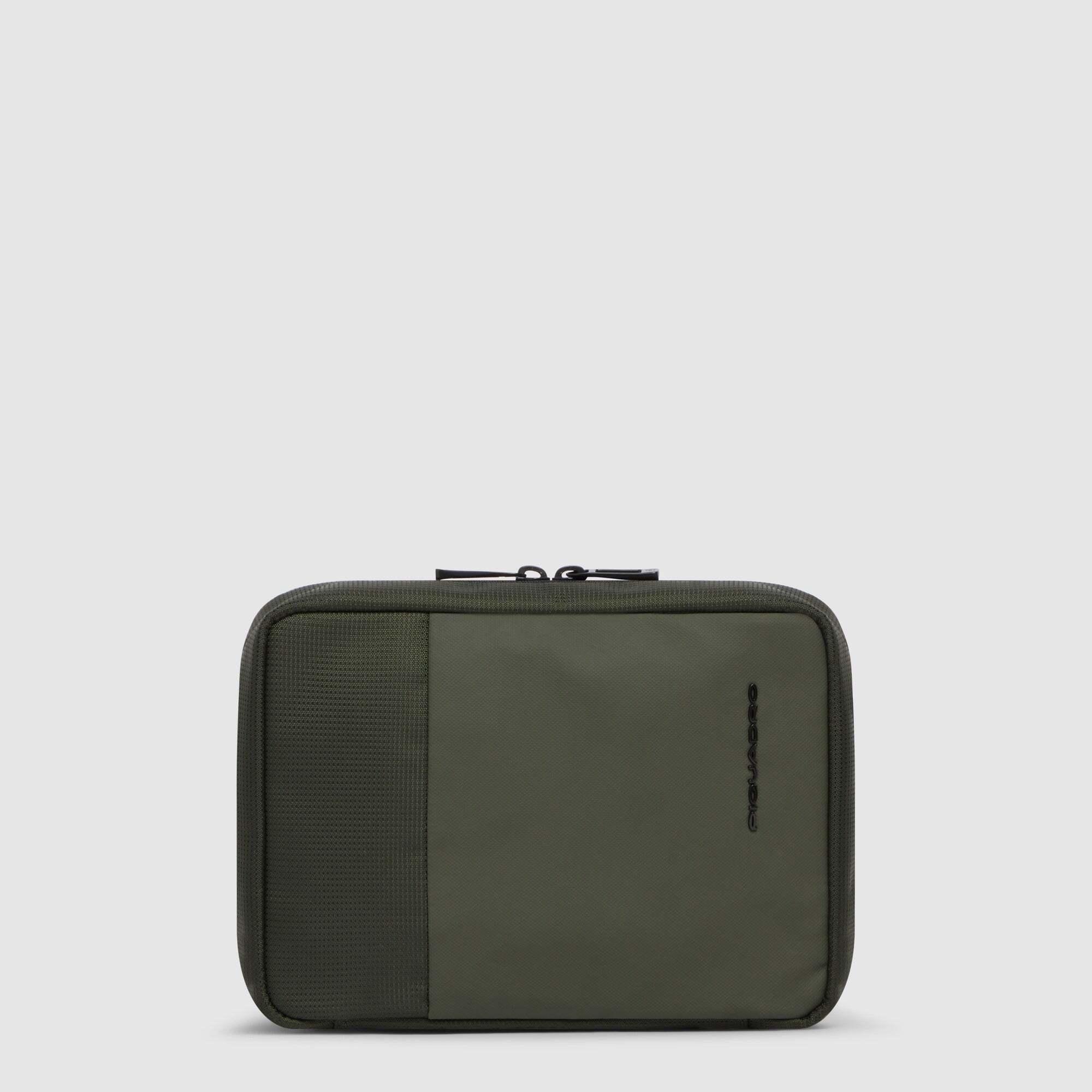 Piquadro Beauty case uomo modulare in tessuto riciclato