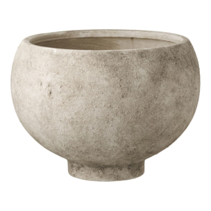 Portavaso in ceramica grigia a coppa larga su base ø26x19,5 cm