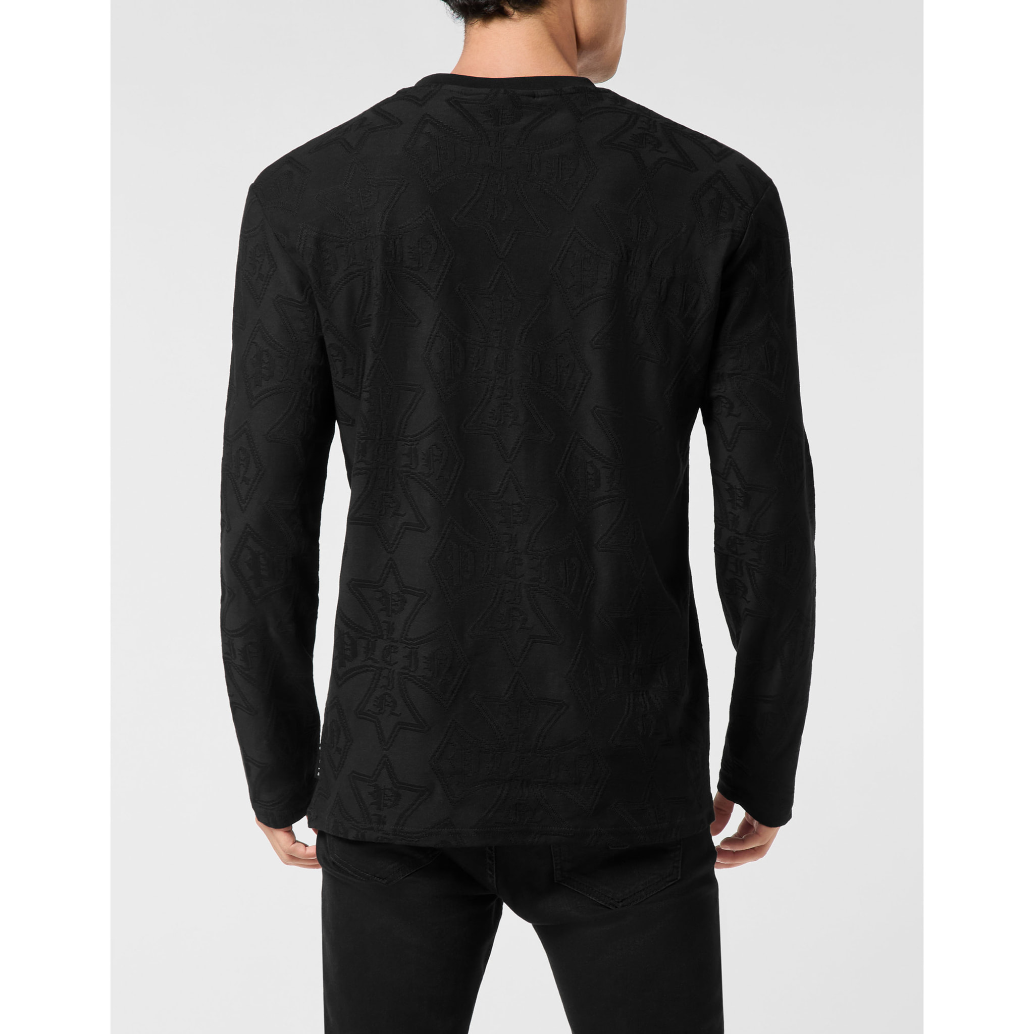 PHILIPP PLEIN T-Shirt Round Neck Ls CREST