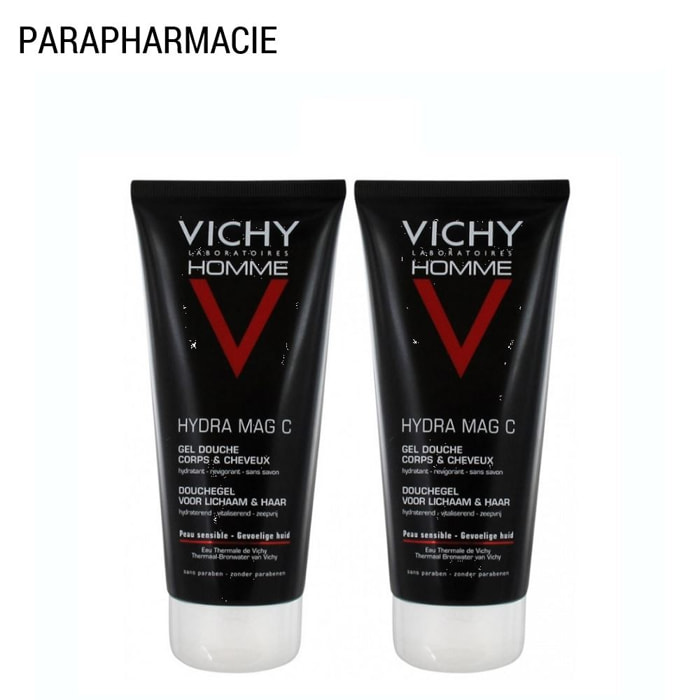 Vichy Homme - Duo Gel Douche Hydratant Revigorant 2x200 ml