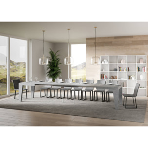 Mesa extensible 90x140/400 cm Naxy Cemento