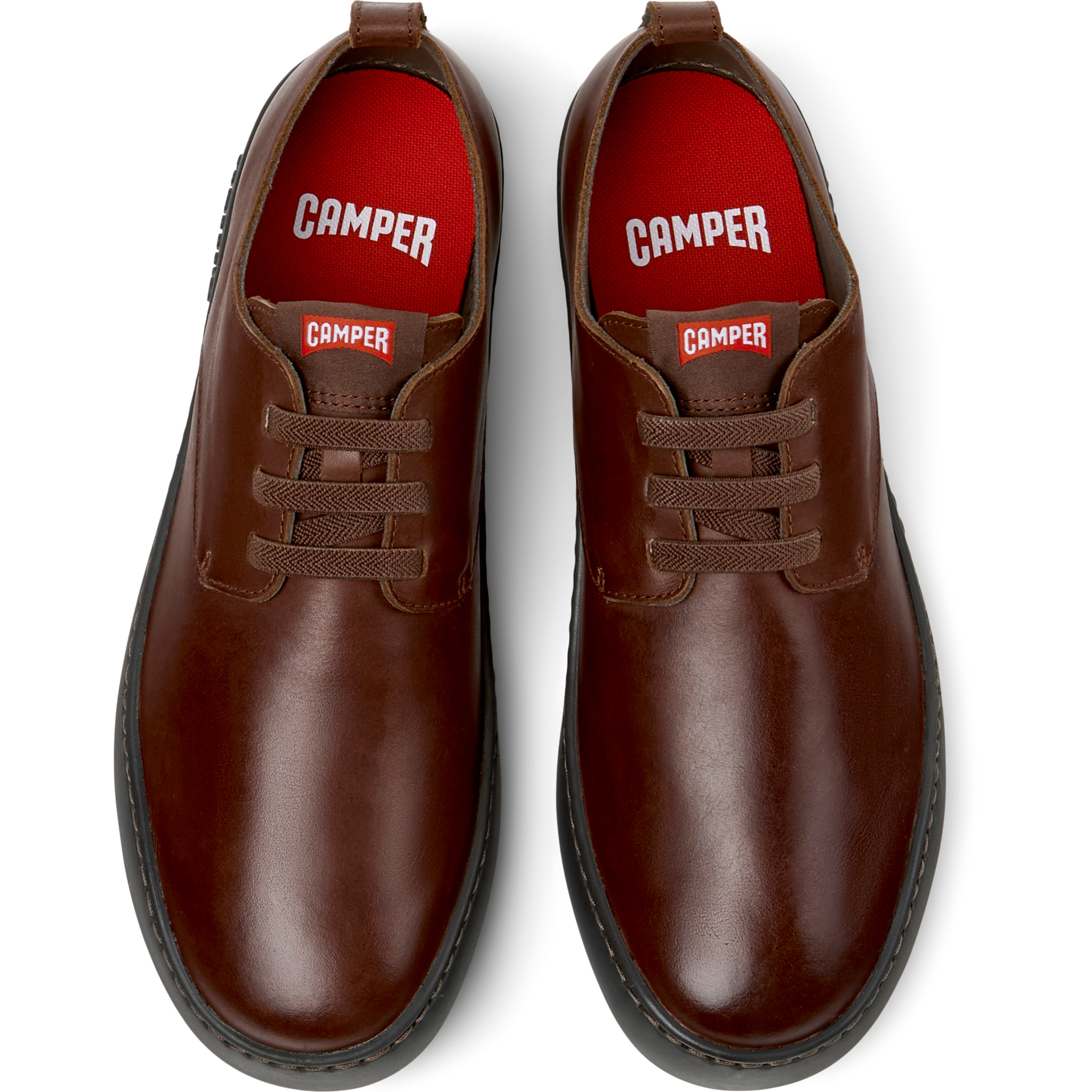 Zapatos de cordones - CAMPER Peu Touring - Marron - Cuero liso