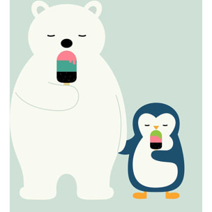 Affiche  time to ice cream Affiche sous cadre bois