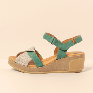 Sandalias N5038 PLEASANT-LINO JADE / LEAVES color Jade