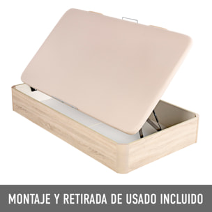 Canapé Abatible 32CM | ENVÍO, MONTAJE Y RECOGIDA ANTIGUO INCLUIDO | Apertura Lateral | Madera | Natural | ROYAL SLEEP