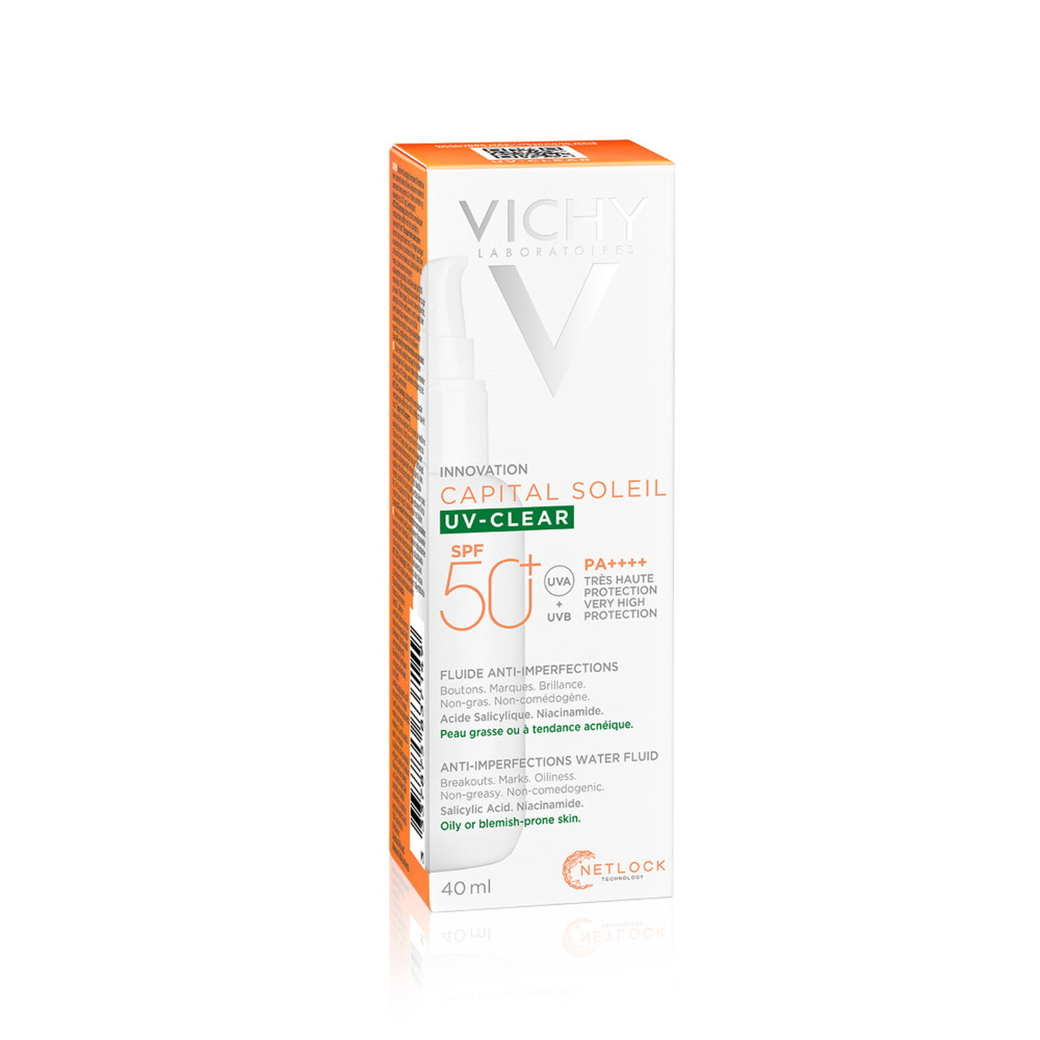 Capital Soleil UV-Clear SPF50+ - Fluide Anti-Imperfections 40 ml