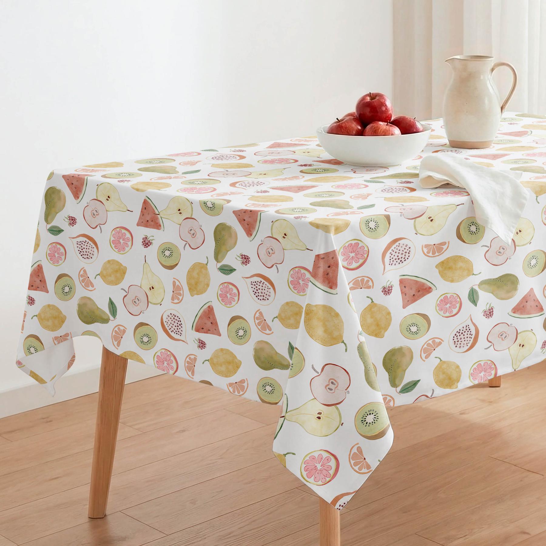 Nappe anti-taches FRUTAS MULTICOLORE - enduite