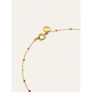Collana Long Dots L Colors Enamel Acciao Placcato Oro