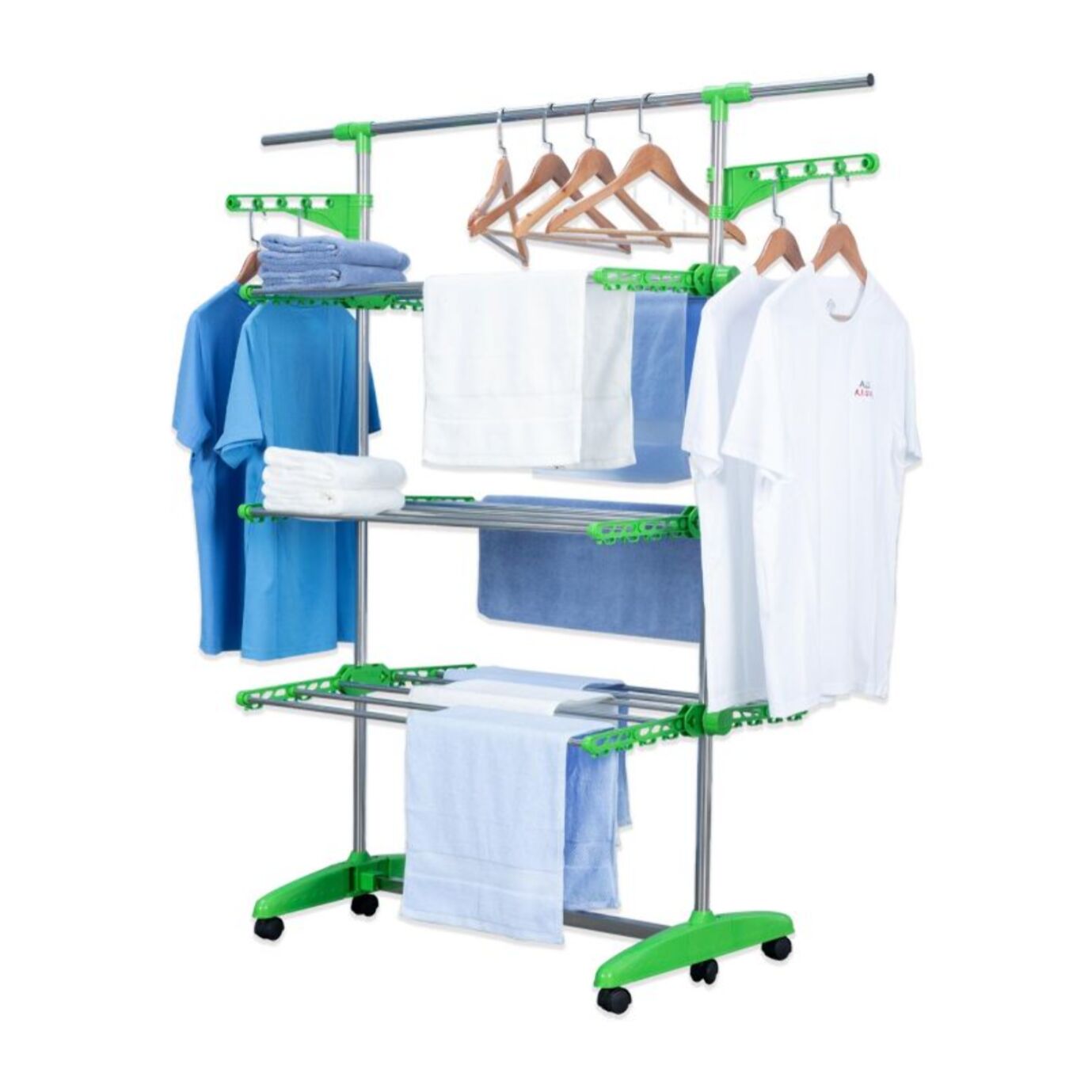 Séchoir multifonctions 20m d'étendage vert Herzberg HG5015-GRE