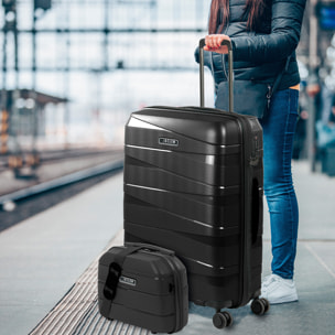 Juego De Maletas Rígidas Pp Jaslen Stuttgart Negro