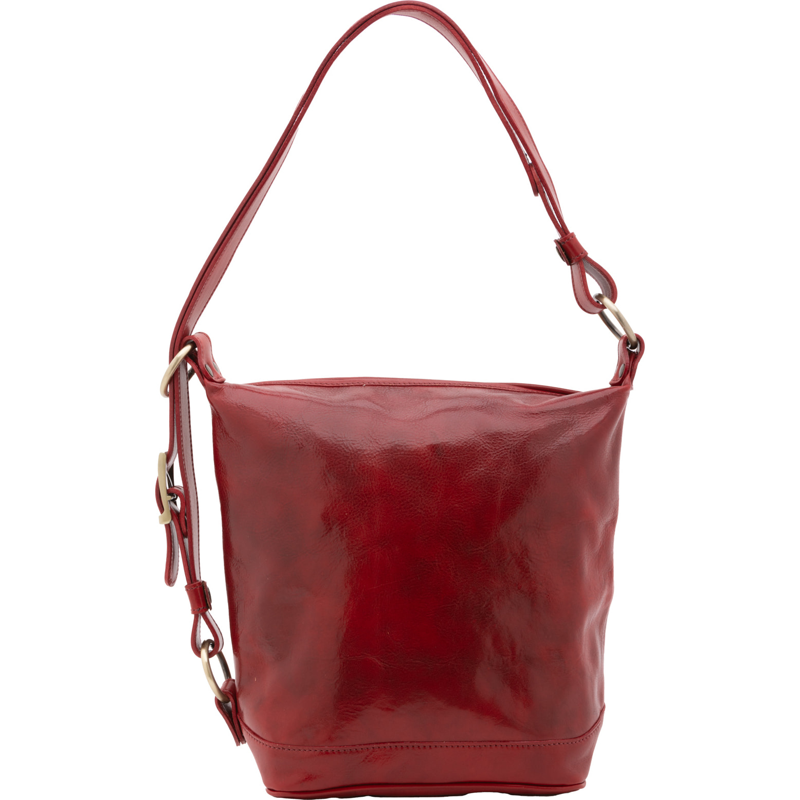 Borsa a secchiello  da donna In Vera pelle Made in Italy 34x33x15 cm