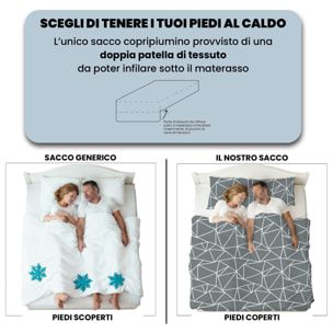 PARURE COPRIPIUMINO IDA, 100% Cotone - MARTE
